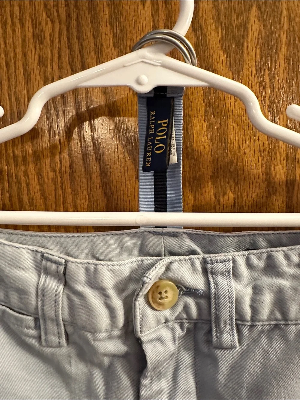Polo Ralph Lauren Kids Light Blue Cotton Blend Chino Shorts size 8.